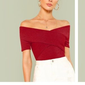 Wrap Ribbed Top